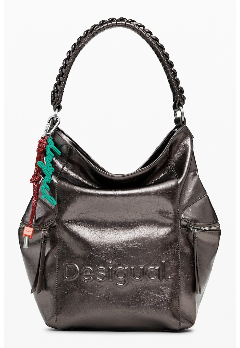 Rucsac convertibil cu aspect metalizat