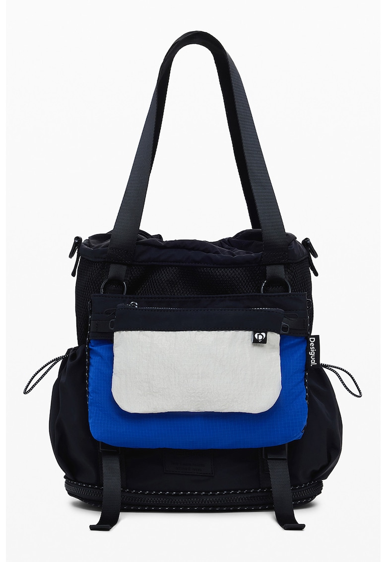 Rucsac convertibil cu model colorblock