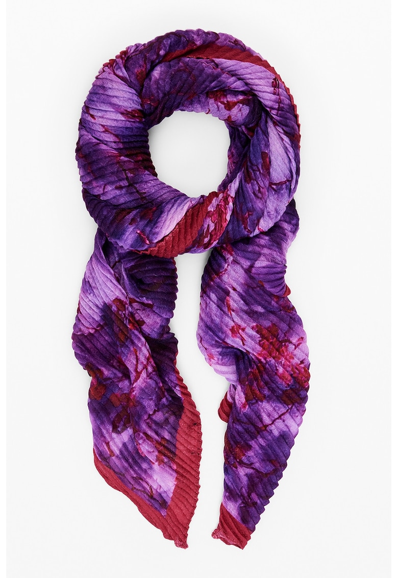 Esarfa plisata cu model