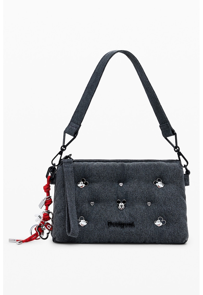 Geanta cu bareta de umar si aplicatii metalice