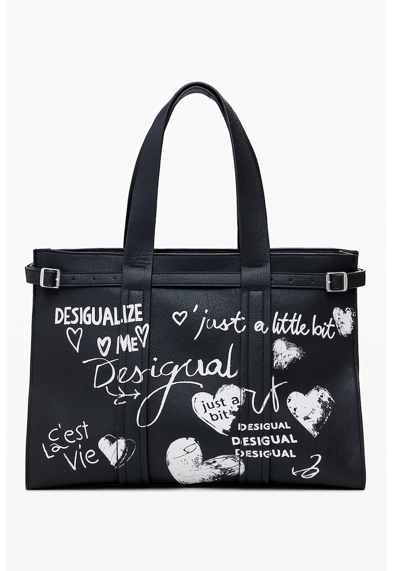 Geanta tote din piele ecologica cu model