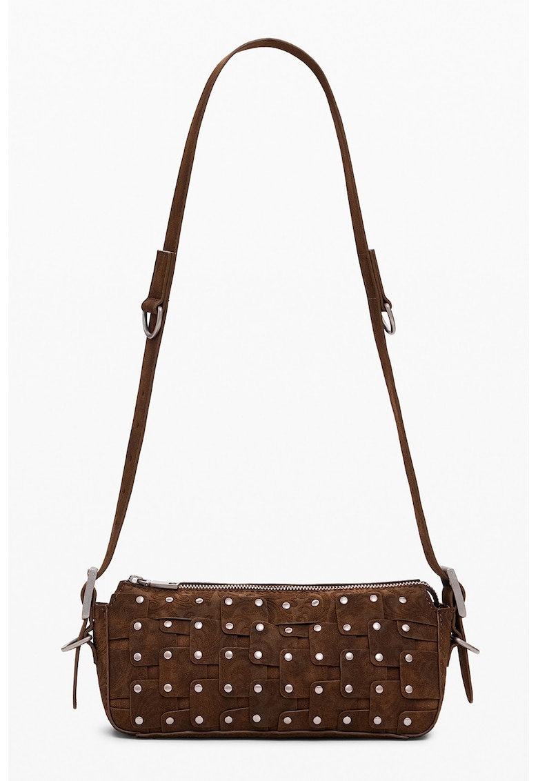 Geanta crossbody din piele ecologica cu accesoriu logo detasabil