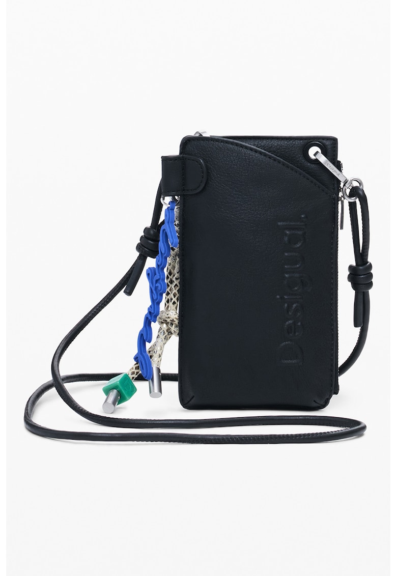 Portcart de piele ecologica cu bareta detasabila