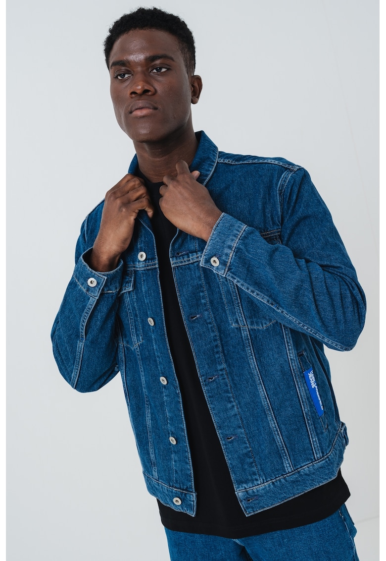 Jacheta din denim cu nasturi