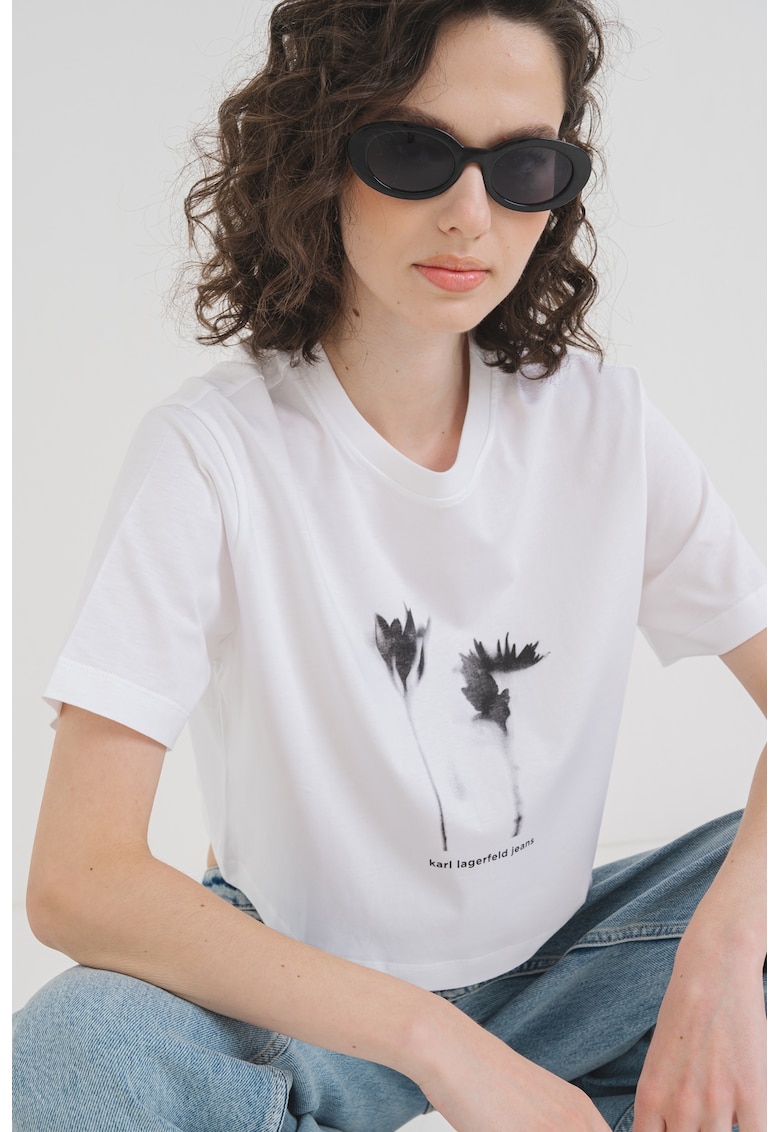 Tricou crop din bumbac organic