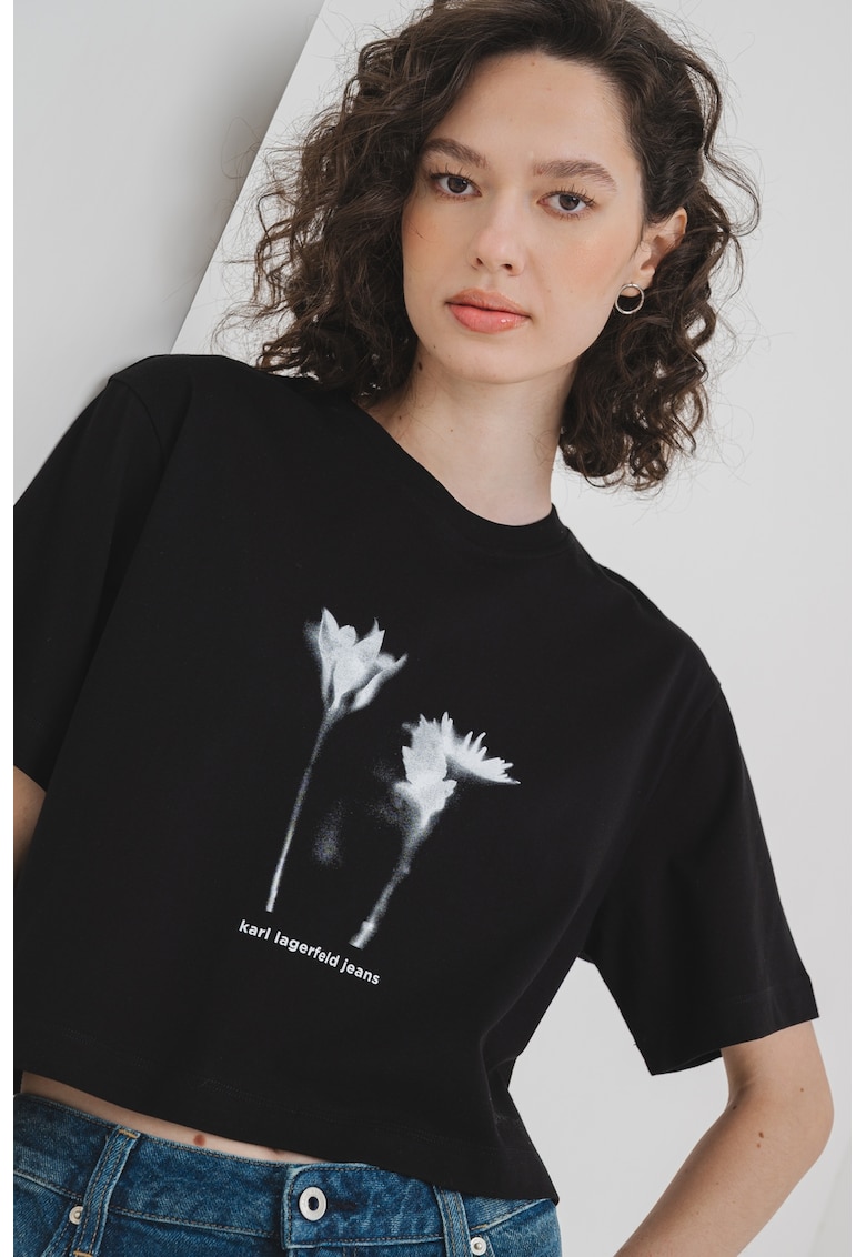 Tricou crop din bumbac organic