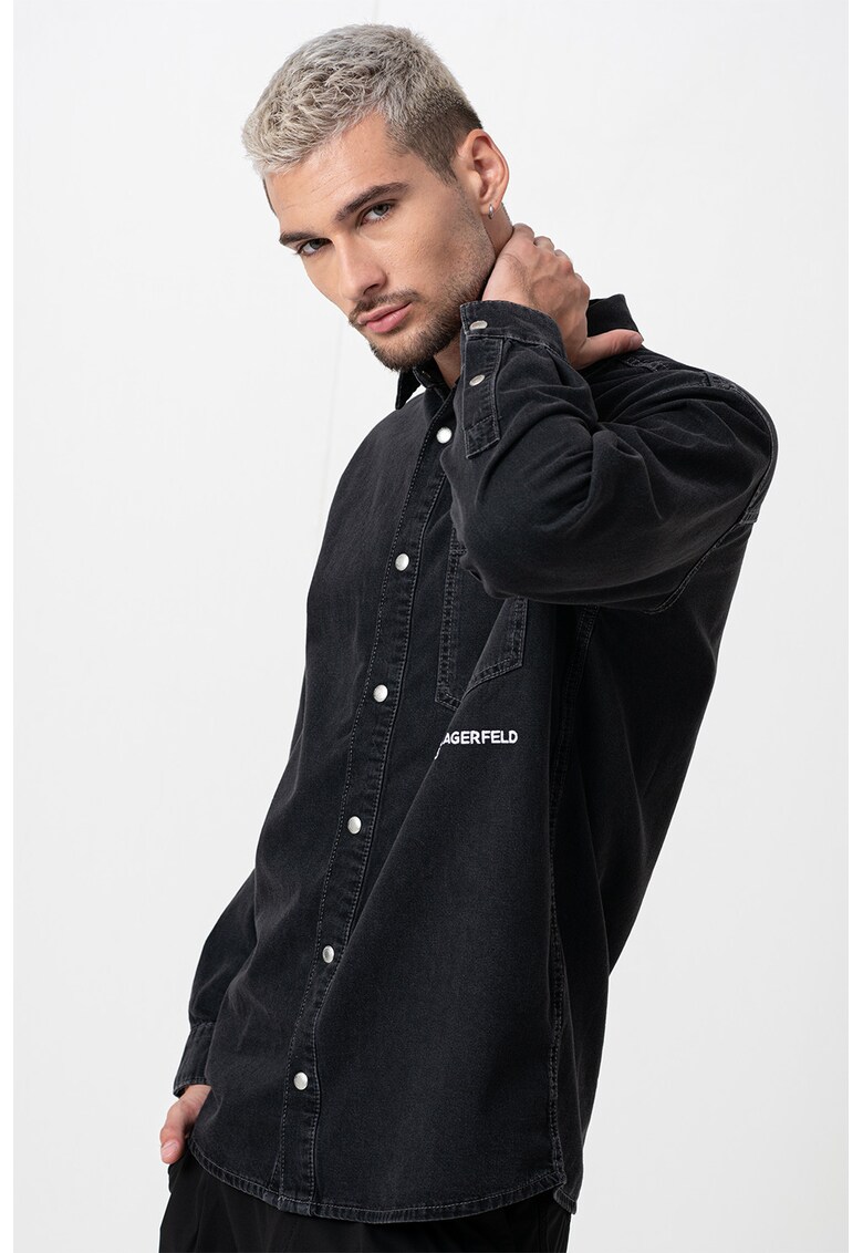 Camasa din denim cu logo Camasa din denim cu logo
