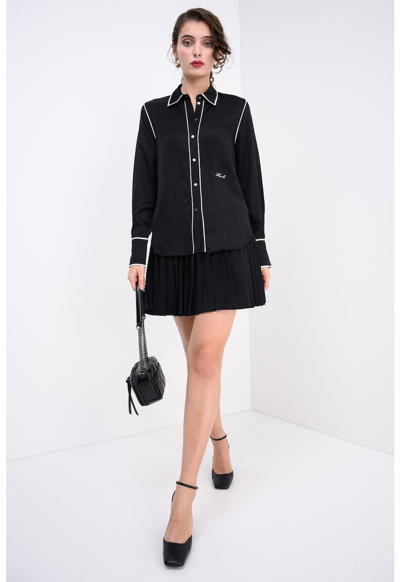 Camasa cu garnituri contrastante