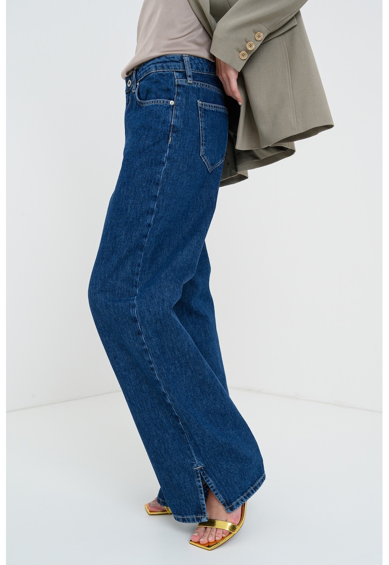 Blugi drepti cu talie medie
