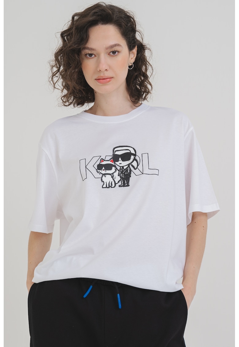 Tricou supradimensionat Ikon Seasonal - Alb optic