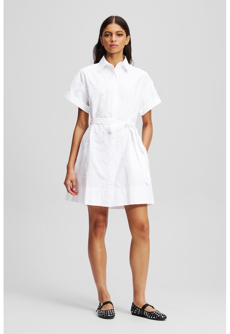 Rochie cu croiala in A si logo brodat