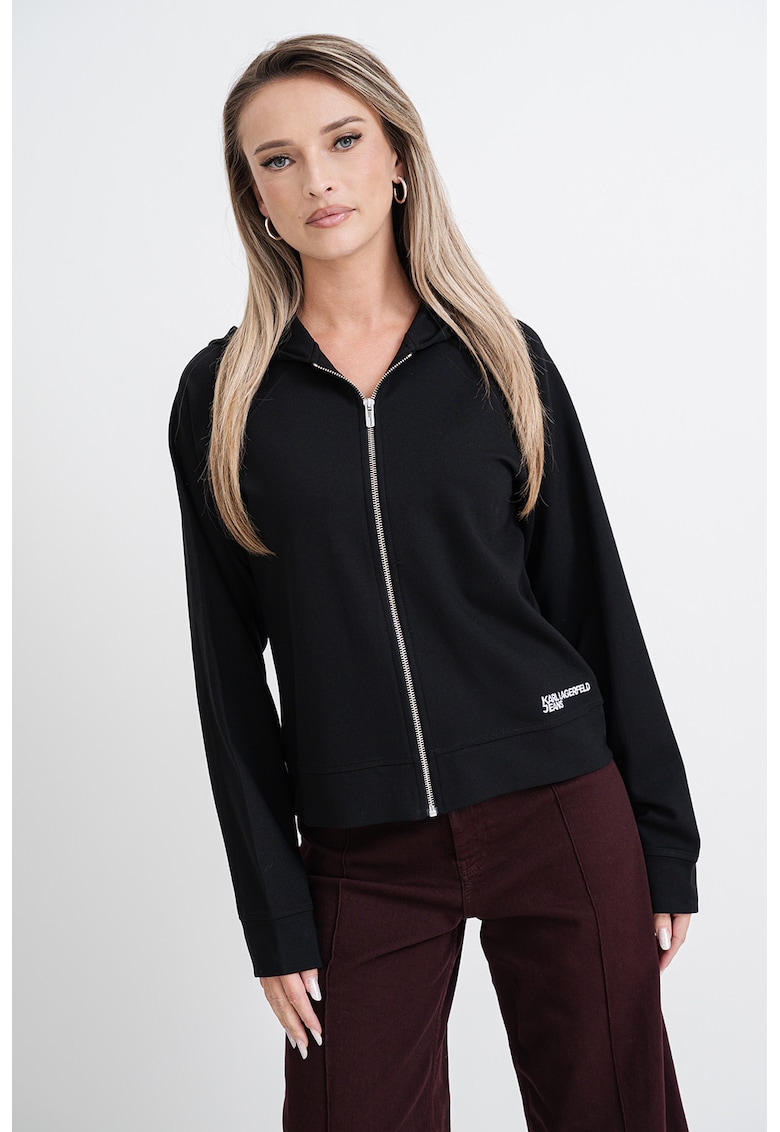 Hanorac cu fermoar si model uni