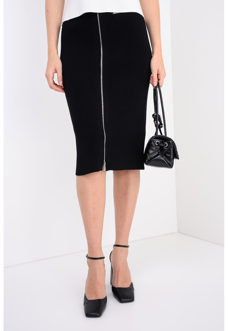 Fusta midi tricotata