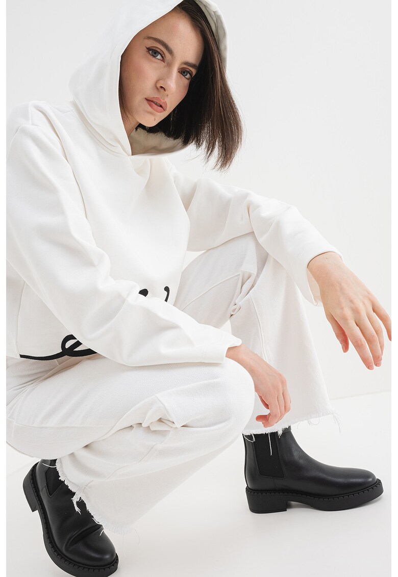 Hanorac lejer din amestec de bumbac organic cu logo