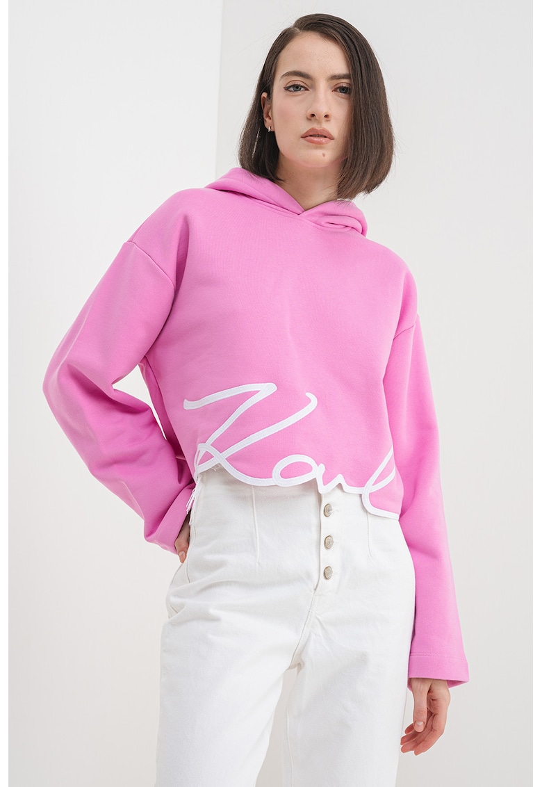 Hanorac lejer din amestec de bumbac organic cu logo