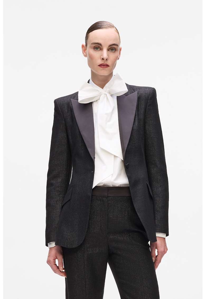 Sacou din amestec de lana virgina cu aspect stralucitor