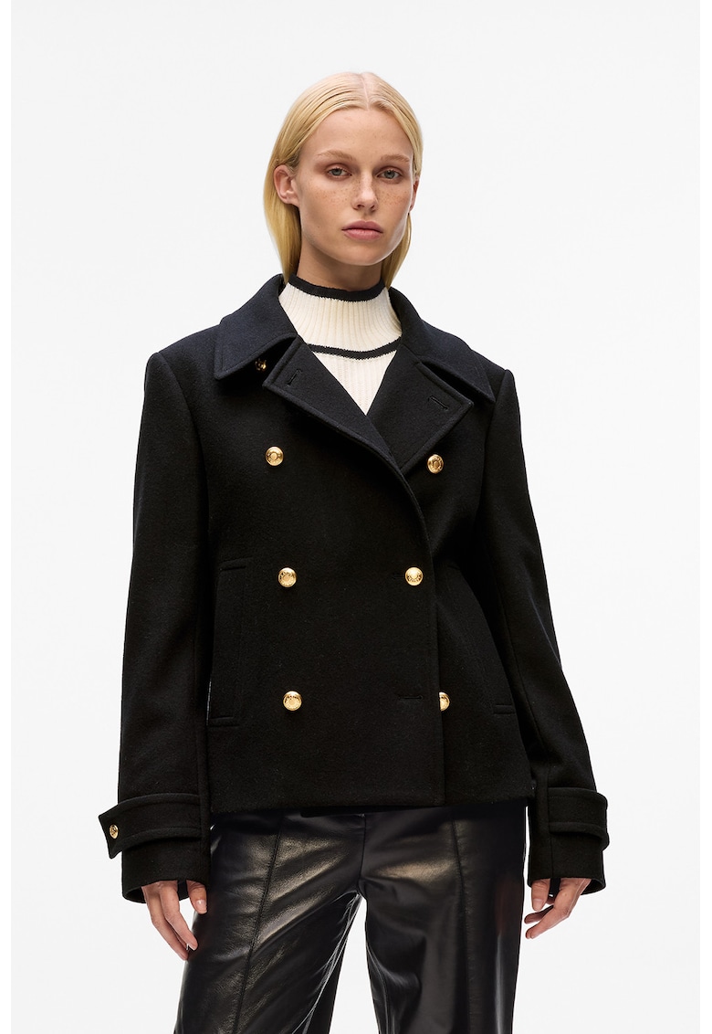 Palton scurt din amestec de lana