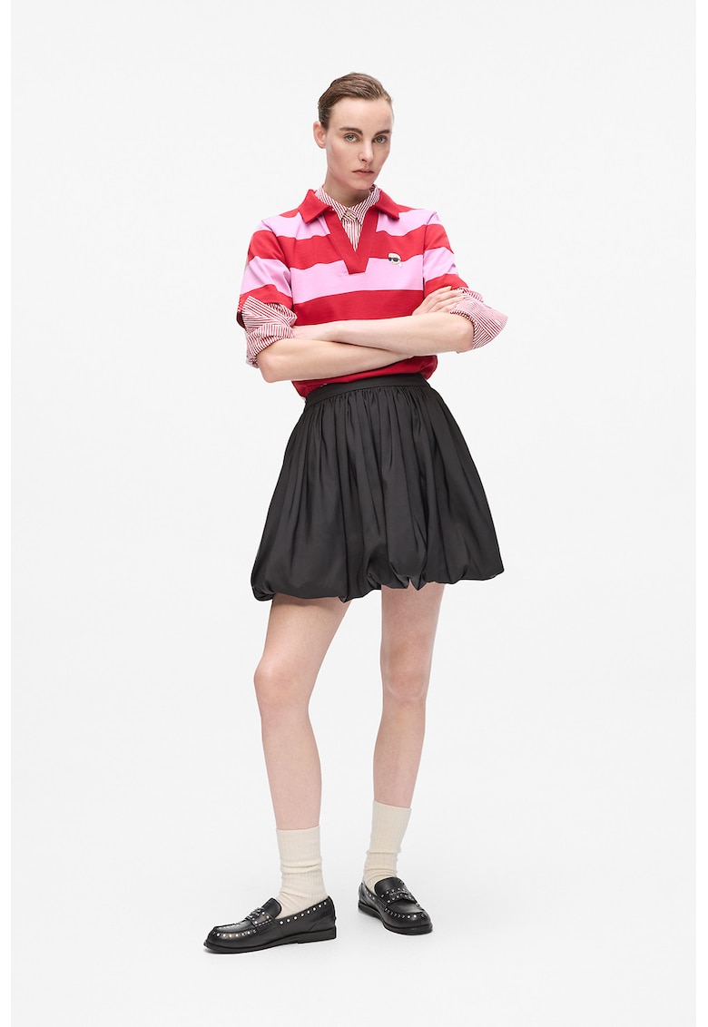 Fusta mini evazata cu talie elastica