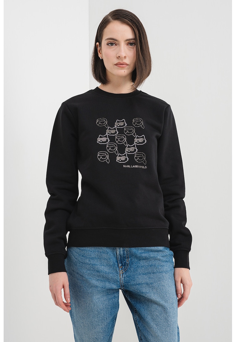 Bluza de trening din bumbac organic cu logo