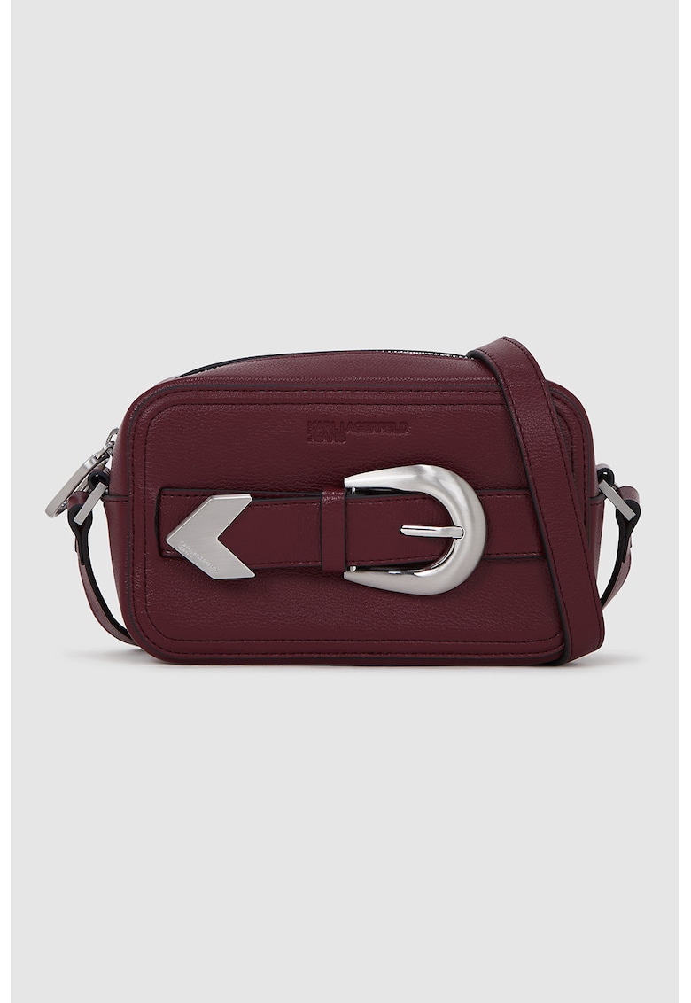 Geanta crossbody din piele ecologica cu catarama decorativa