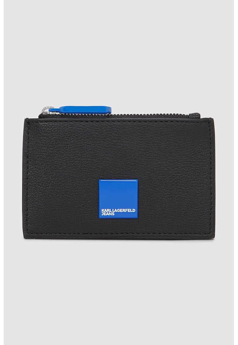 Portcart din piele ecologica cu buzunar cu fermoar