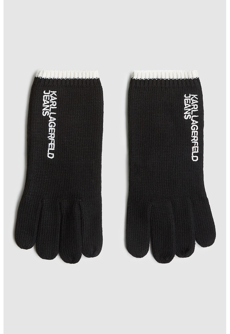 Manusi din tricot cu broderie