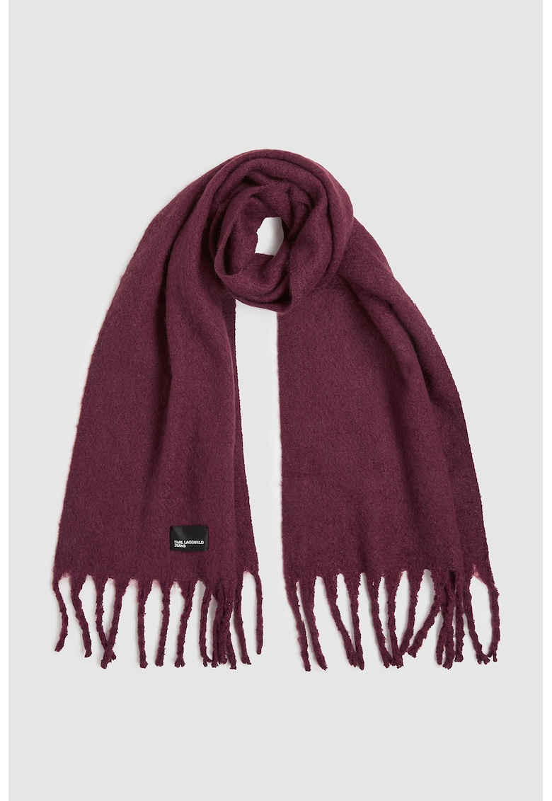 Fular uni cu franjuri