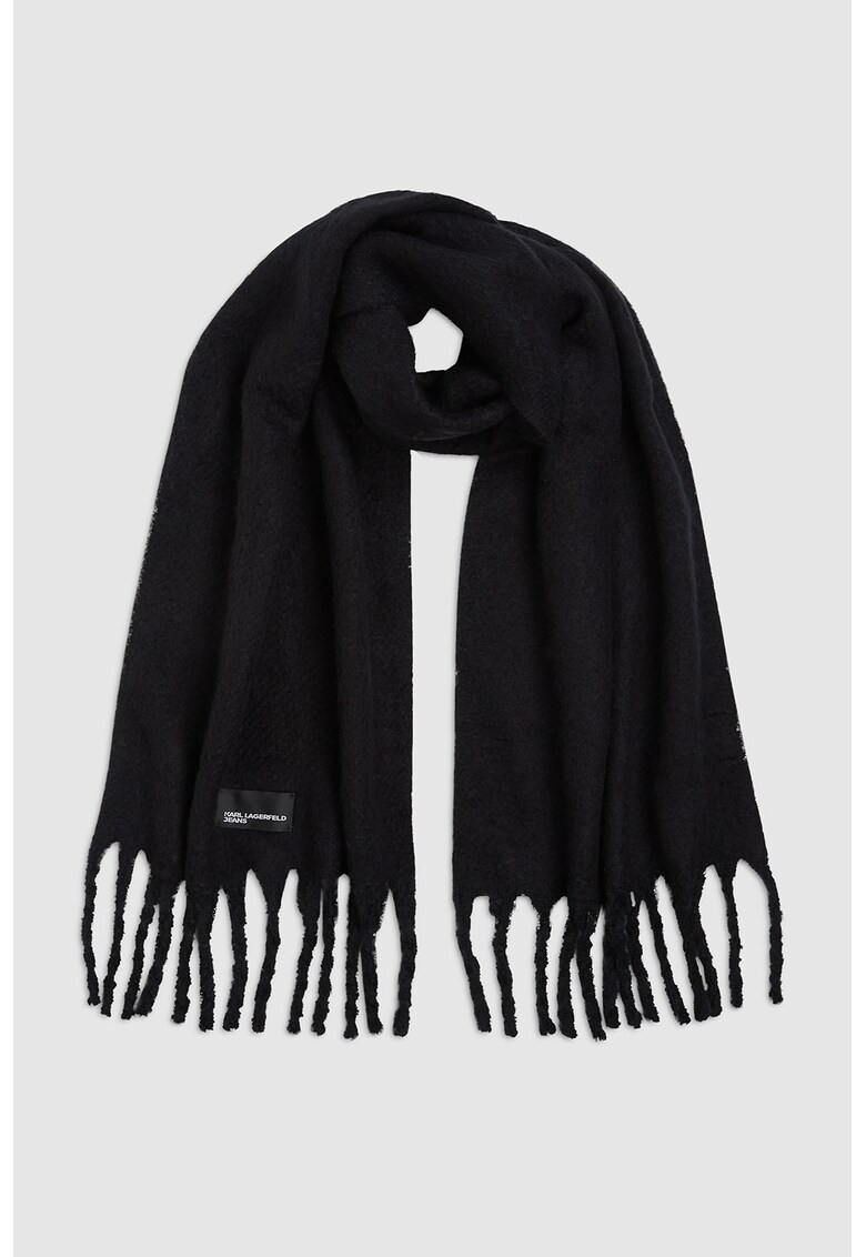 Fular uni cu franjuri