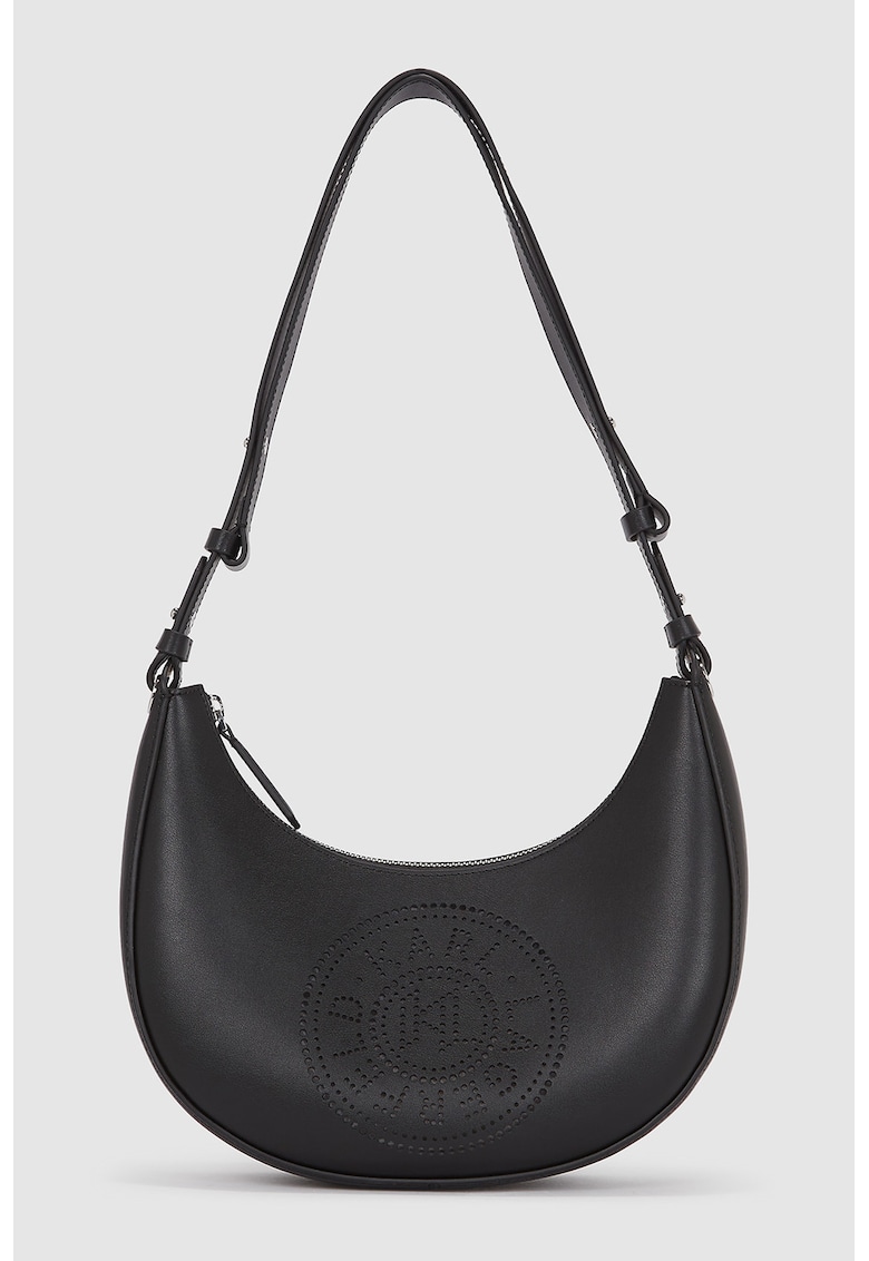 Geanta de umar in forma de semiluna cu perforatii logo