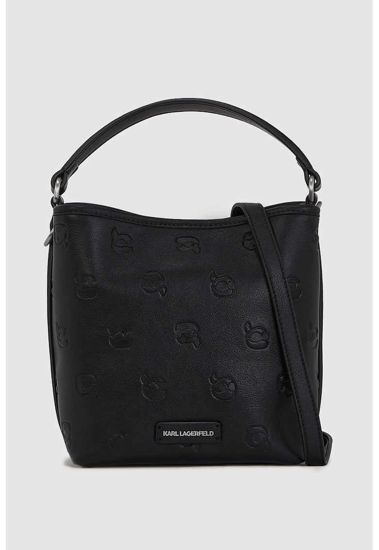 Geanta shopper cu model monograma si bareta detasabila