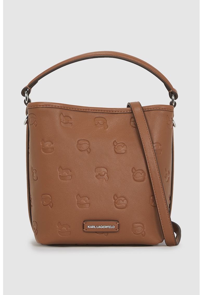 Geanta shopper cu model monograma si bareta detasabila