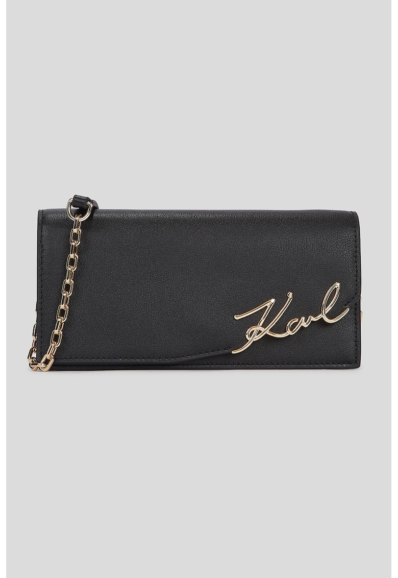 Geanta crossbody de piele cu bareta detasabila de lant