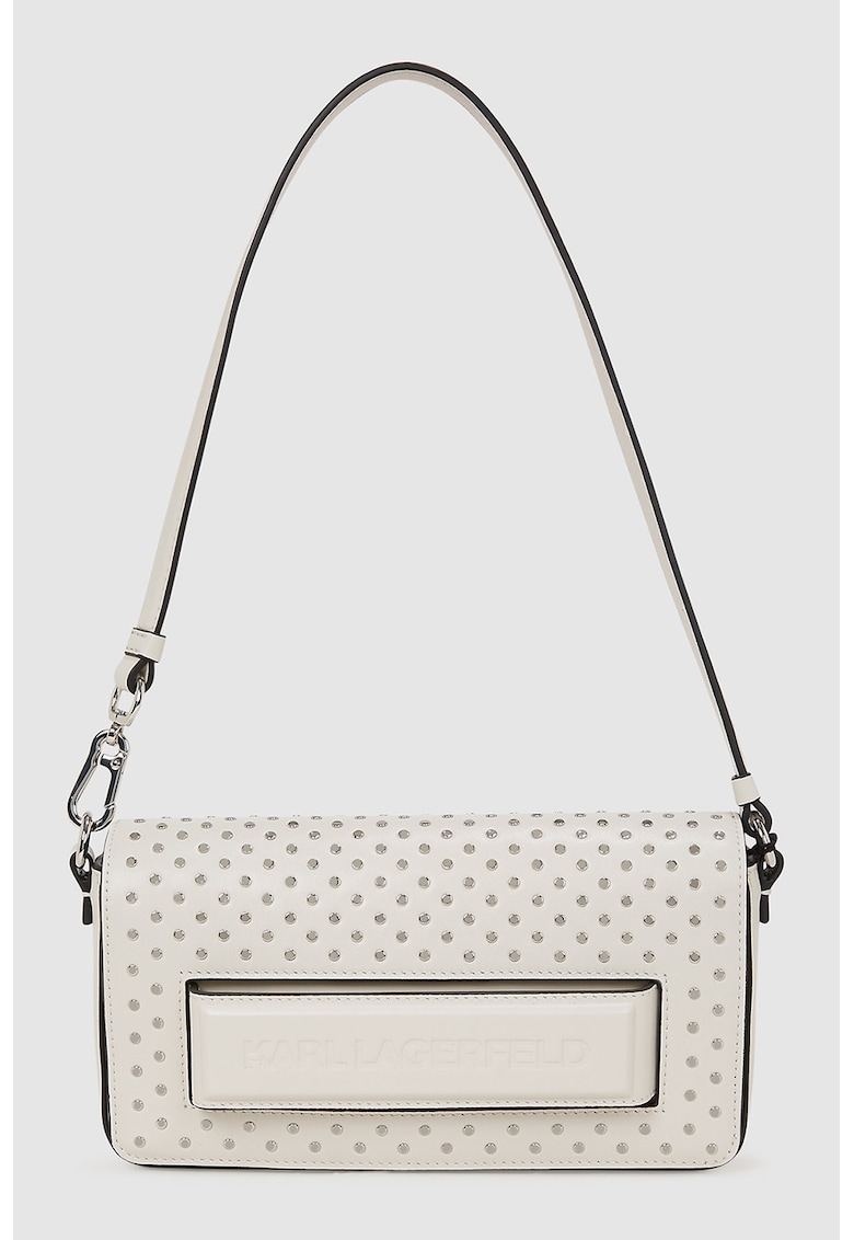 Geanta din piele cu bareta de umar si tinte