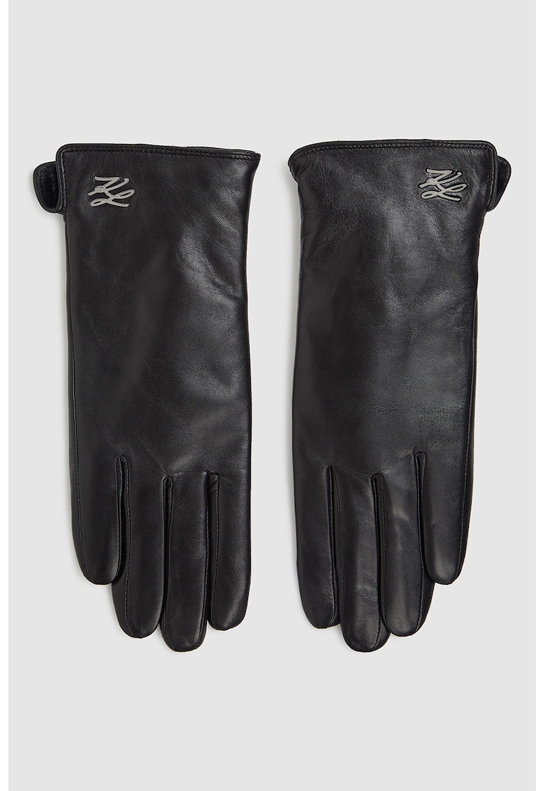 Manusi de piele cu logo