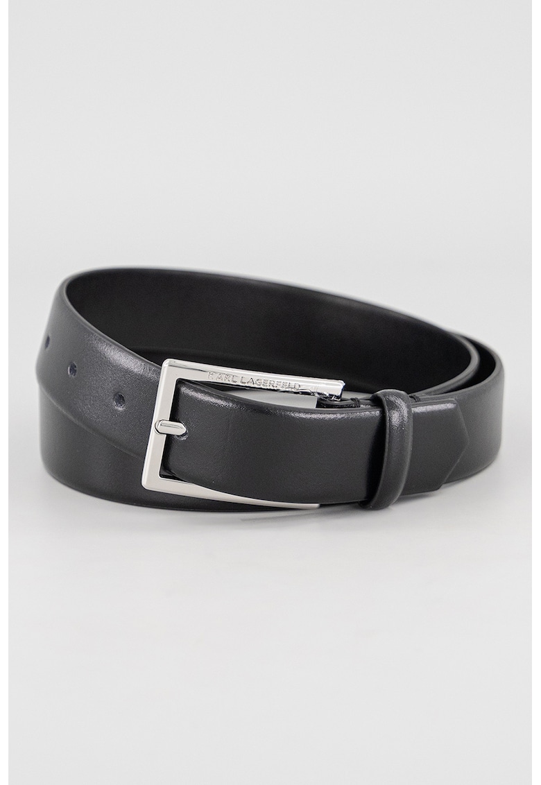 Curea din piele cu catarama metalica dreptunghiulara