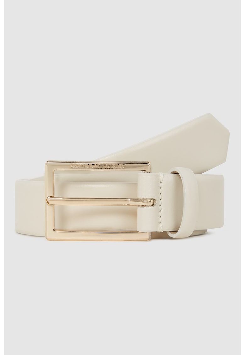 Curea din piele cu catarama metalica dreptunghiulara