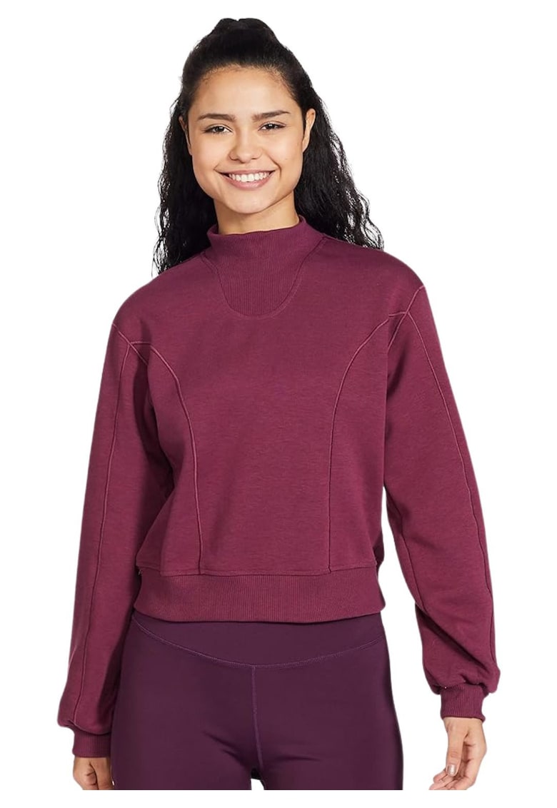 Hanorac sport  poliester/bumbac - visiniu -