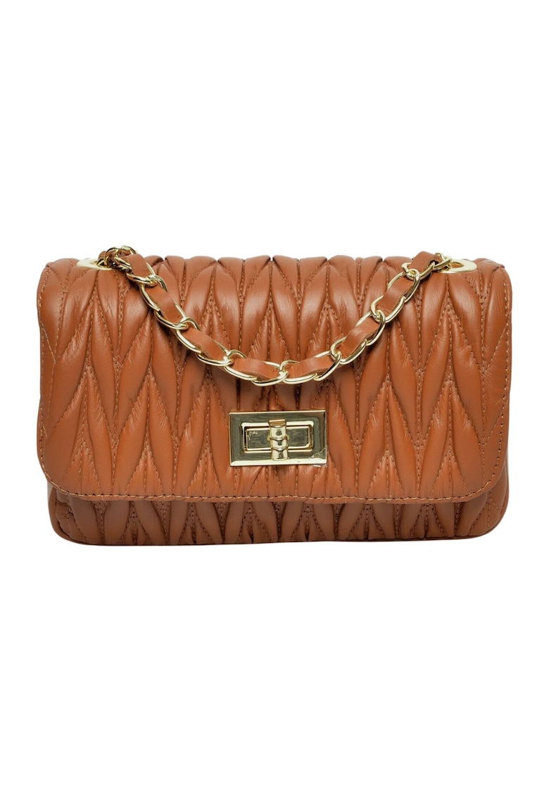 Geanta dama  piele naturala maro mica