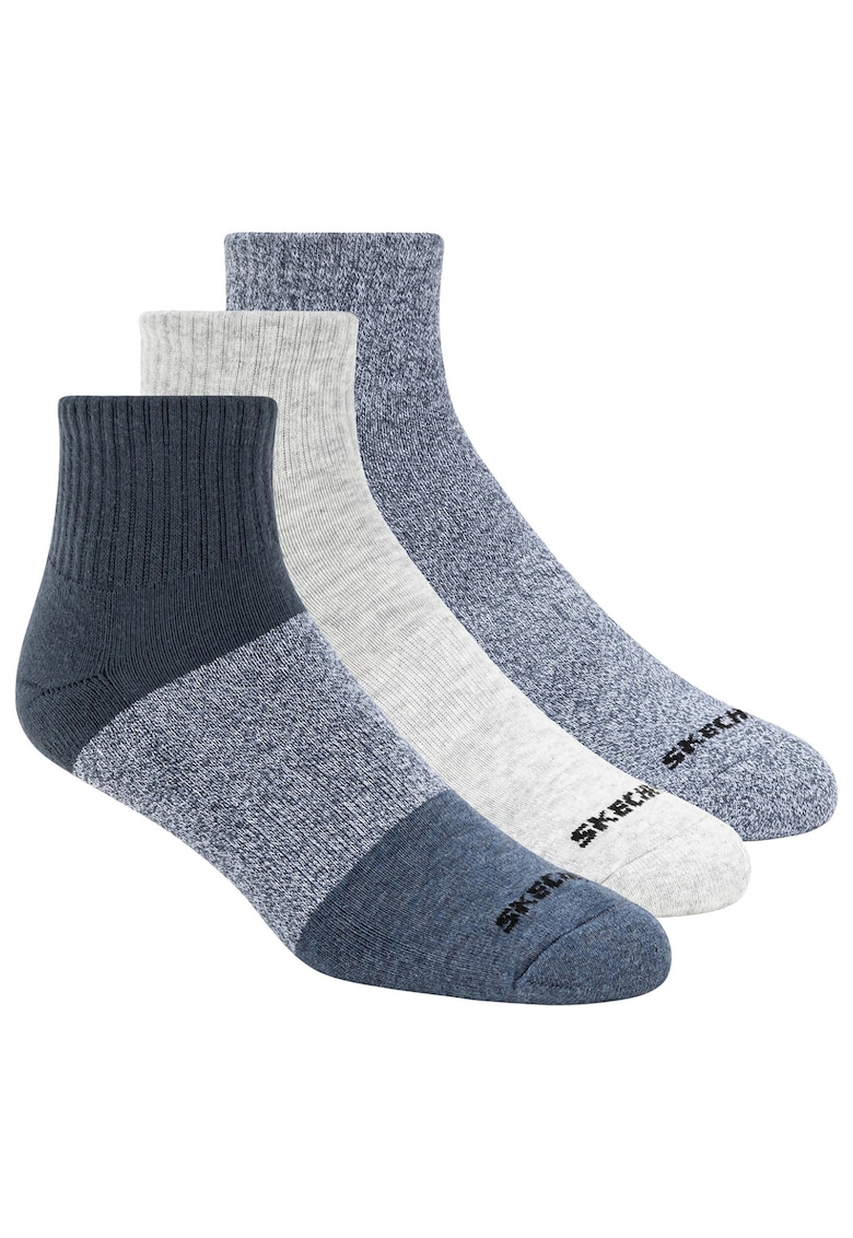 Set sosete - 3pk Mens Qtr Colorbloc Socks S118998-BLU - Multicolor - 41-46 - 3 buc