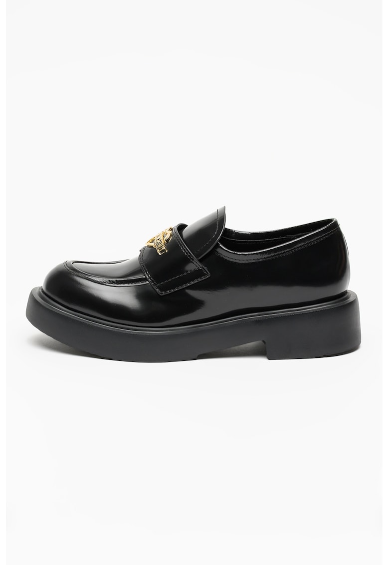 Pantofi loafer din piele lacuita City - Negru