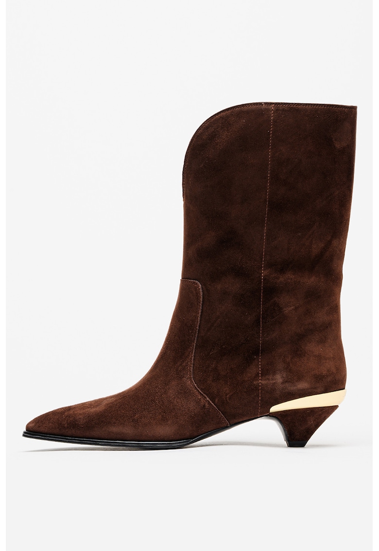 Cizme medii de piele intoarsa