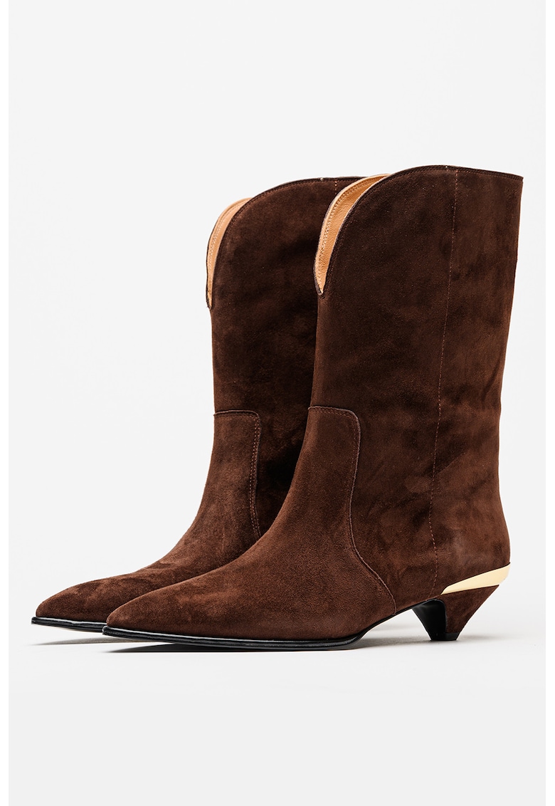 Cizme medii de piele intoarsa