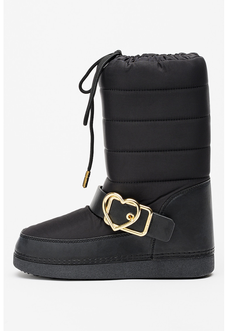 Cizme flatform de piele ecologica