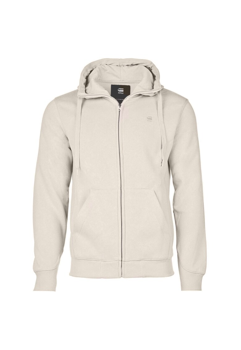 Hanorac cu fermoar si doua buzunare Premium Core - Alb