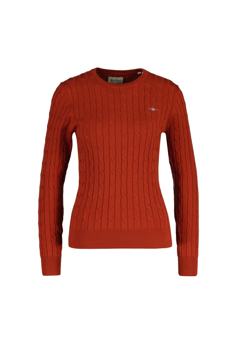 Pulover slim fit cu model torsade