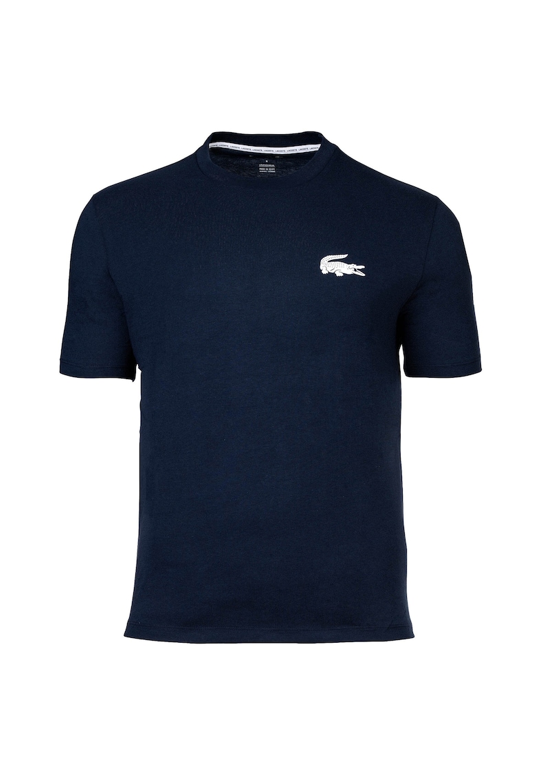 Lacoste Tricou cu decolteu la baza gatului si logo - Albastru inchis