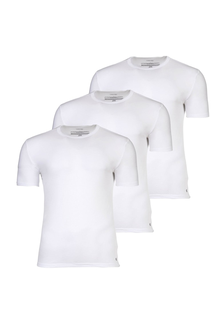 Set de tricouri de casa din amestec de bumbac - 3 piese - Alb