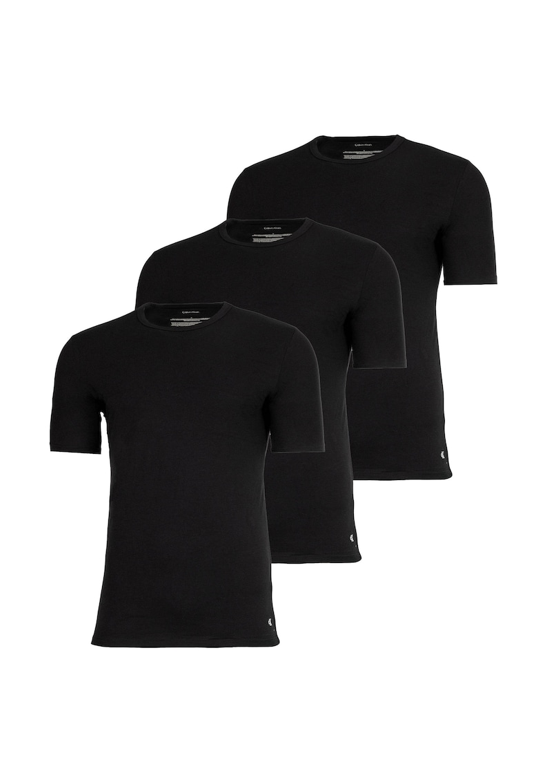 Set de tricouri de casa din amestec de bumbac - 3 piese - Negru