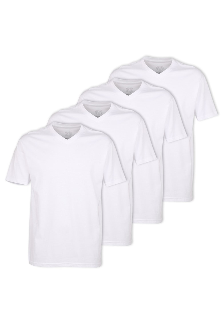 Ceceba Tricou uni cu decolteu in V - Alb