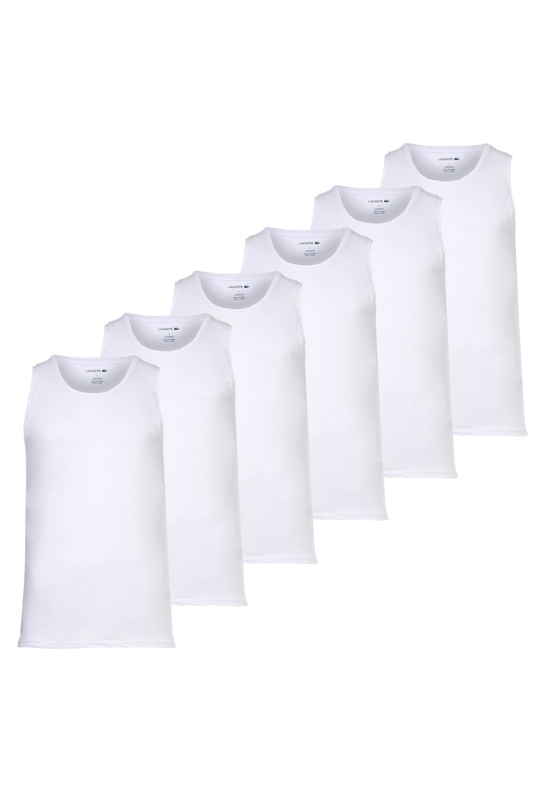 Set de maiouri slim fit - 6 piese - Alb